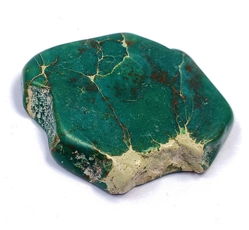 Natural Arizona Green Turquoise Slab Rough 46.85 Ct Certified Gemstone 5ADF