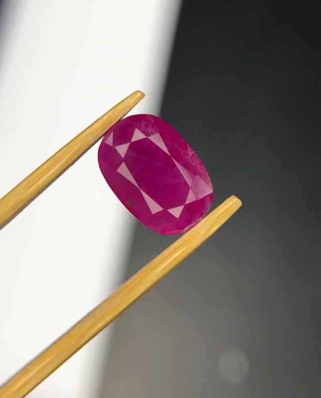 2 Cts Natural Included ruby Pinkish Red Color Oval Shape gemstone From Afghanis gallery