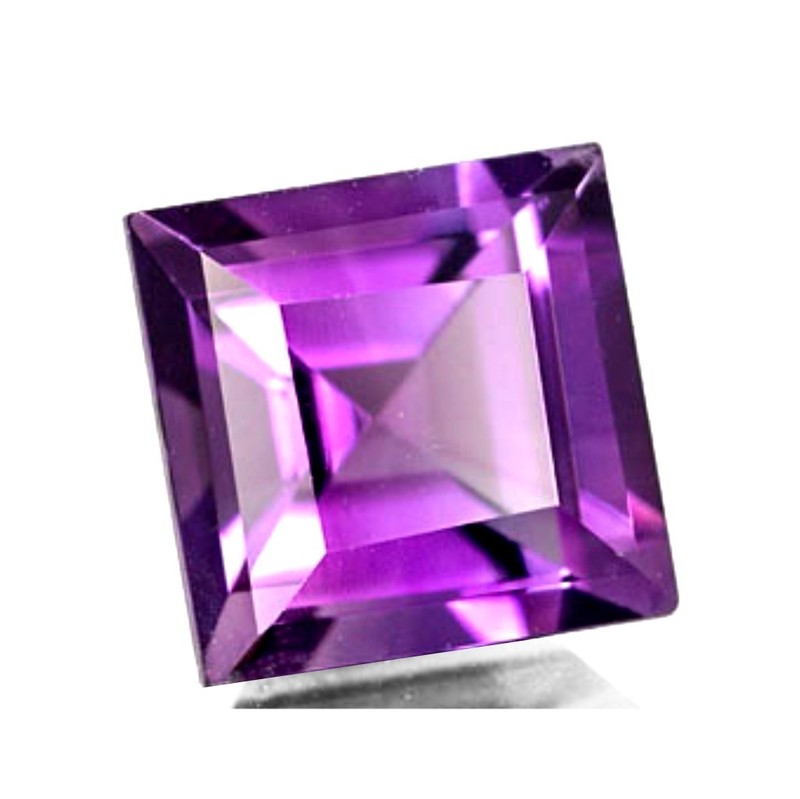 4.75mm x 4.75mm Natural Purple Amethyst Square Cut Gem Gemstone
