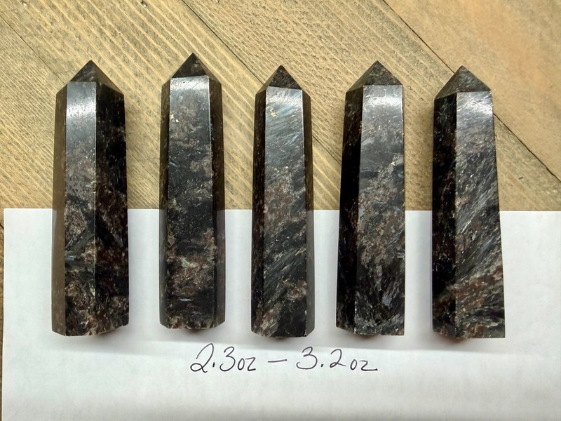 Arfvedsonite Tower Point Black Galaxy Crystal Third Eye Manifestation Meditation
