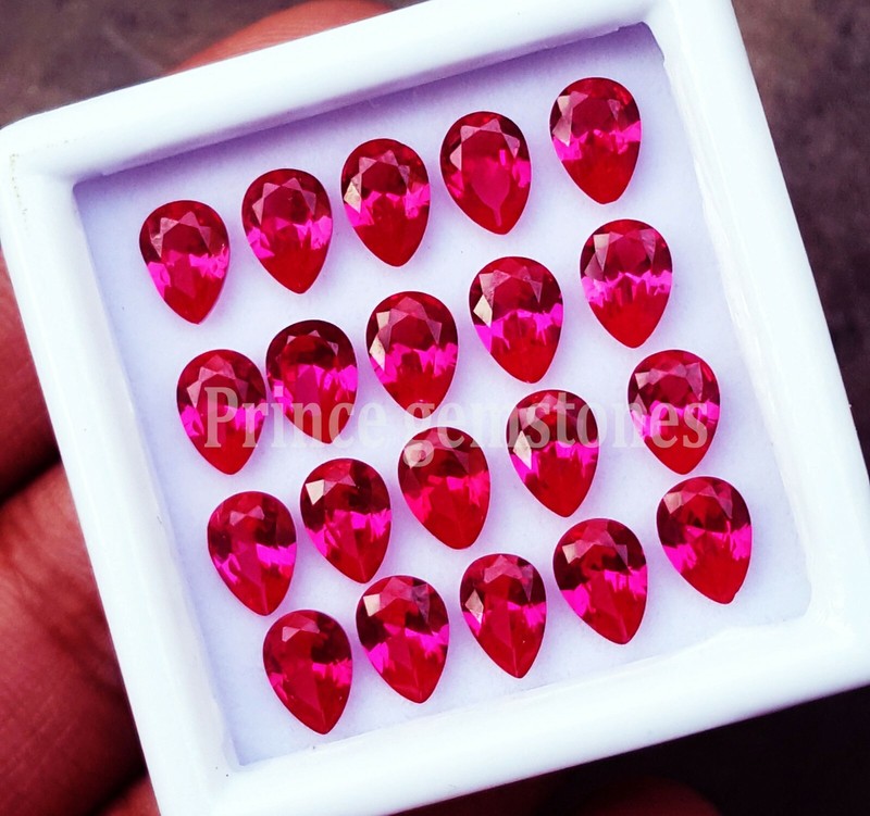 Natural Ruby Pear Shape Approx 7×5 MM Lot 20 Pcs Loose Gemstone ~ PR12