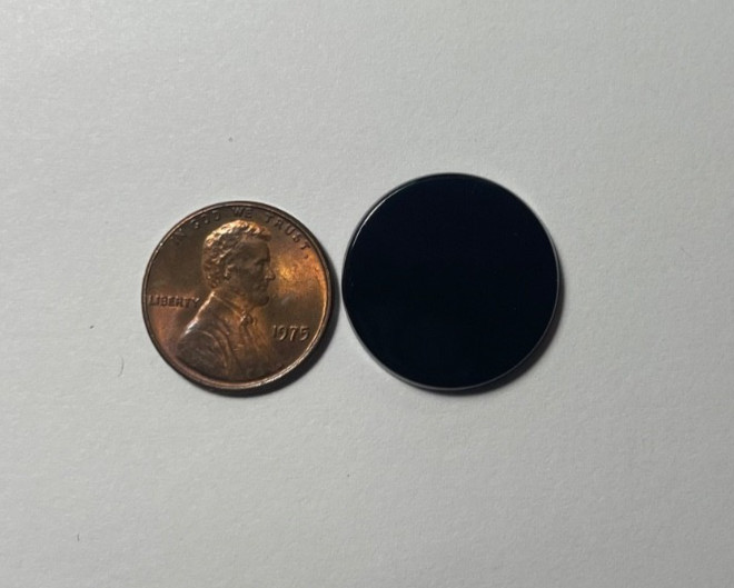 TWO (2) PIECES OF GENUINE BLACK ONYX ROUND FLAT COIN SHAPE 22 MM BELOW WHOLESALE