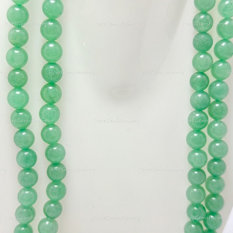 Natural Green Aventurine Round Beads Strand 4mm-10mm Polished Gemstone gallery