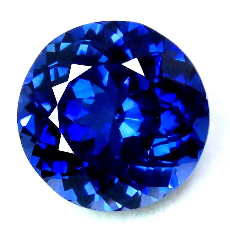 Certified Natural Blue Sapphire 25 Ct Flawless Round Cut Loose Gemstone gallery