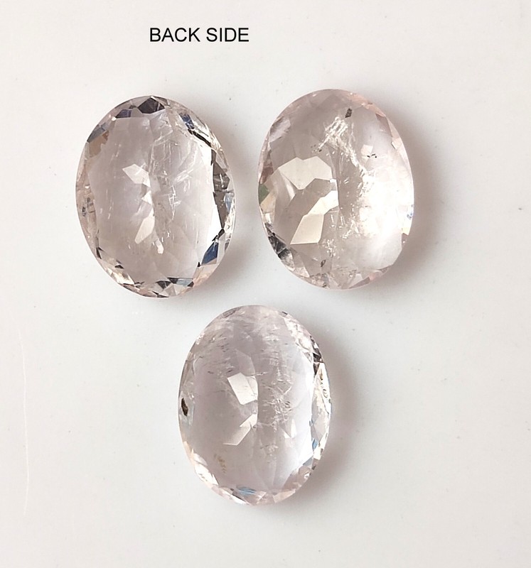 9X7 mm Oval Cut Natural Pink Morganite Faceted Calibrated Gemstone 3 Pieces Lot gallery