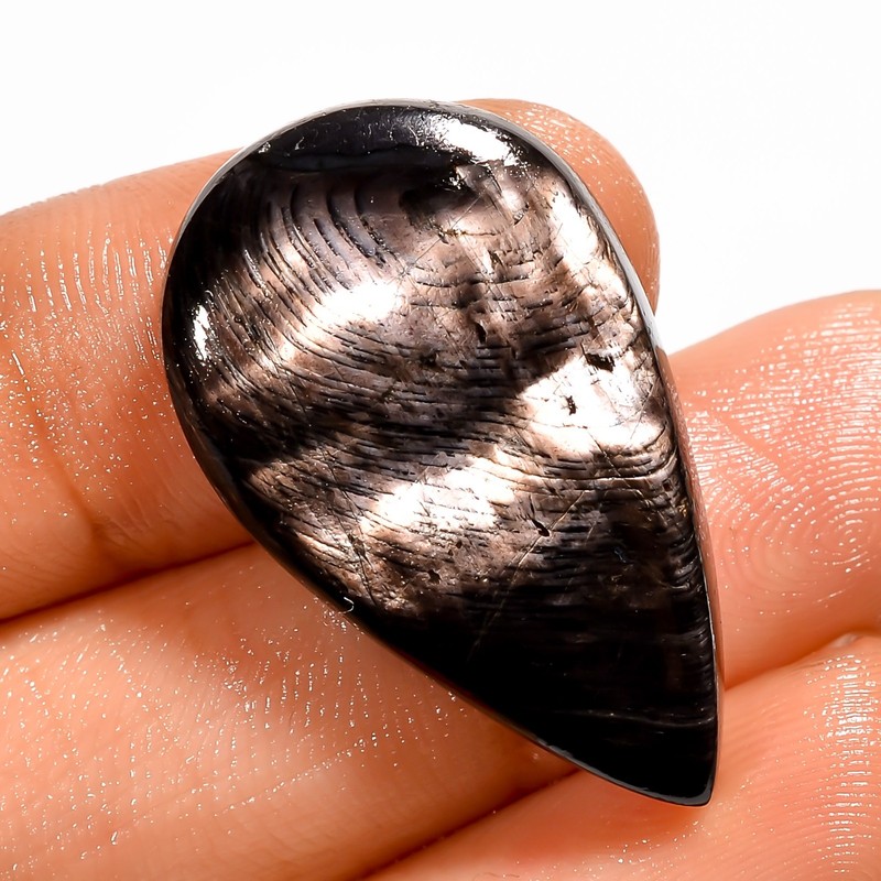 30 Ct Natural Hypersthene Pear Cabochon Loose Gemstone For Jewelry 30X17X5 mm