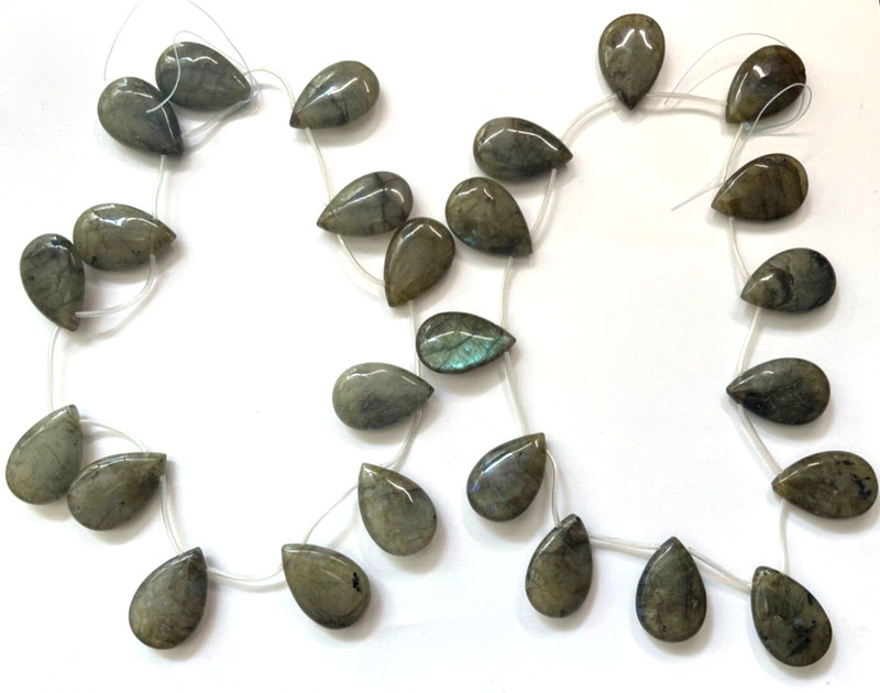 NATURAL LABRADORITE TEAR DROP 30X20X8 MM BEAD SRAND 13 PCS BELOW WHOLESALE!!!