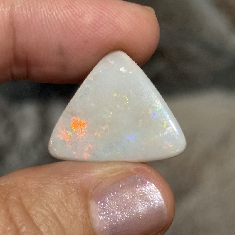 10.05ct 22x20x4mm Solid Coober Pedy White Australian Opal Cabochon Gem gallery