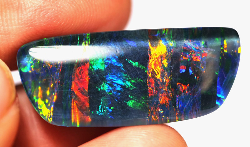 Big A++ Natural Australian Coober Pedy Opal Triplet 29x12x7 mm