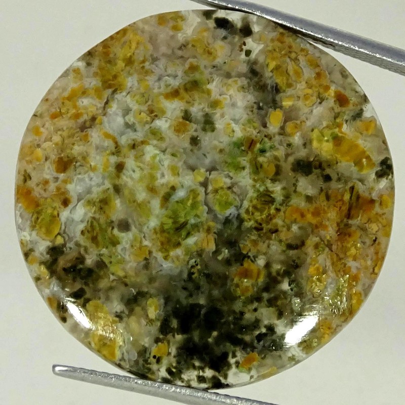 22.70Cts AA+ Natural Boram Agate Round Cabochon Gemstone 28MMX4MM