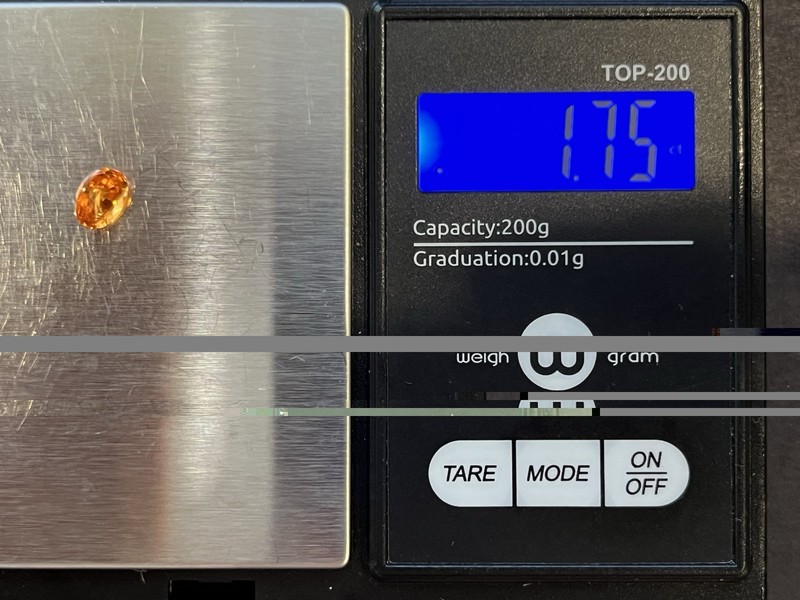 Natural Fire Opal 1.75Ct. Oval Faceted Orange/Red Color. Gemologist Verified gallery