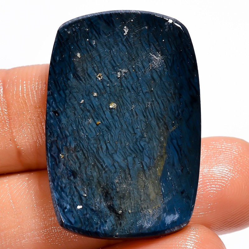 29 Ct Natural Blue Sieber Agate Radiant Shape Cabochon Loose Gemstone 31X21X5 mm gallery