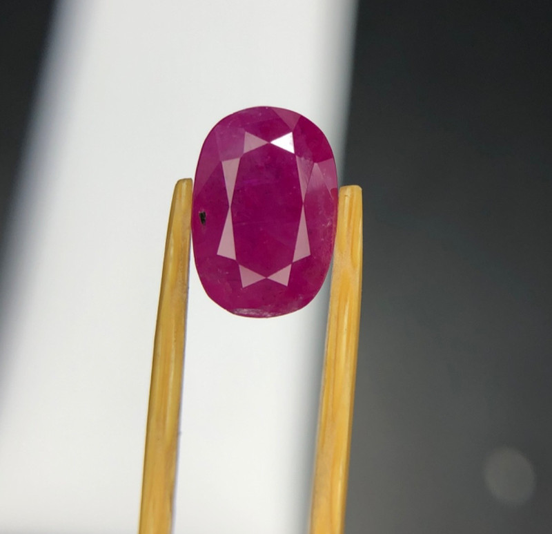2 Cts Natural Included ruby Pinkish Red Color Oval Shape gemstone From Afghanis