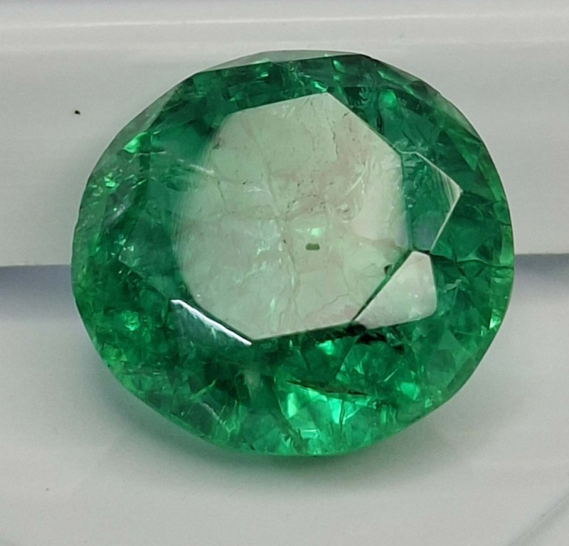 Colombian Green Emerald Certified Round Cut 9-11 Ct Natural Loose Gemstone SB674
