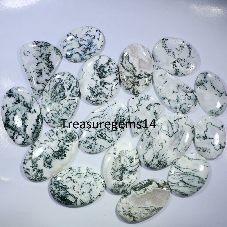 “Moss In Ice Quartz” 250 Crt Wholesale Lot Top Quality Cabochon Gemstone AAAA