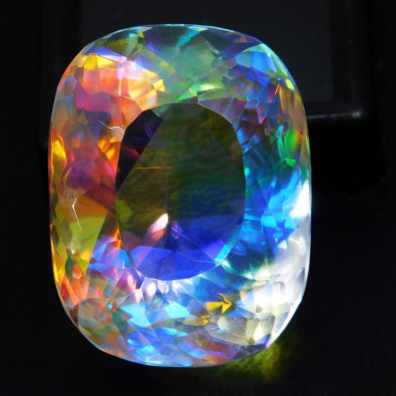 Natural 76.20 Ct Certified Brazilian Mystic Topaz Oval Cut Loose Gemstone