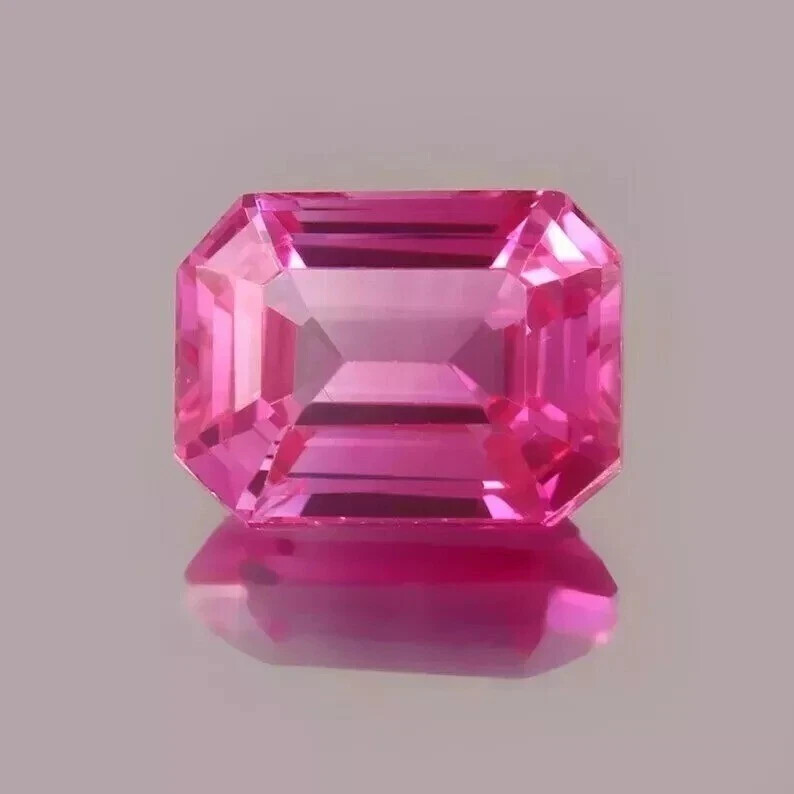 Stunning Pink Sapphire Emerald Cut Natural 12-14 Ct Loose EGL Certified Gemstone