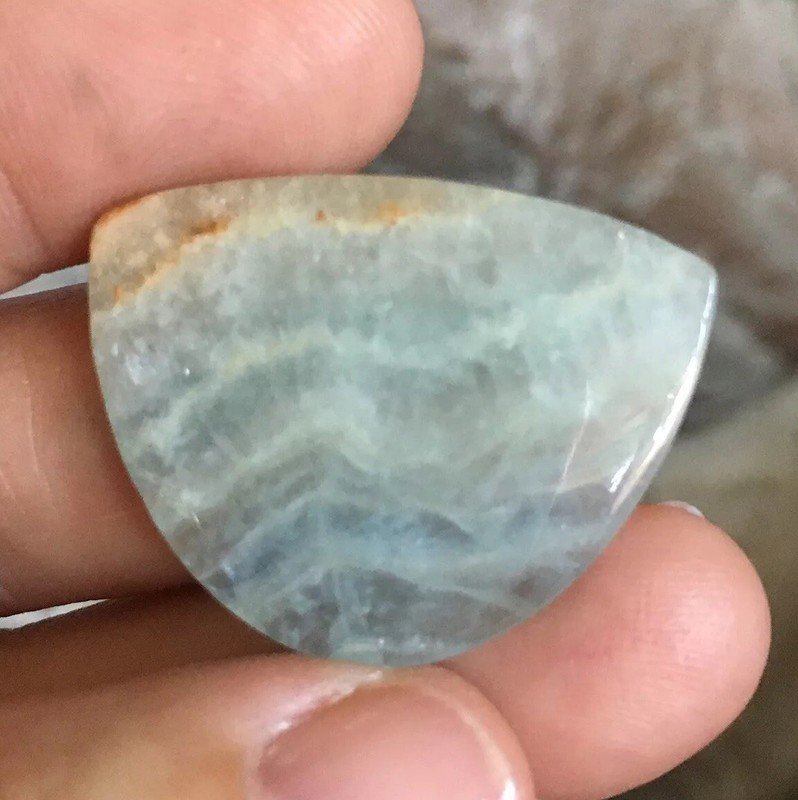 31x24x5mm Blue Calcite Cabochon Loose Stone