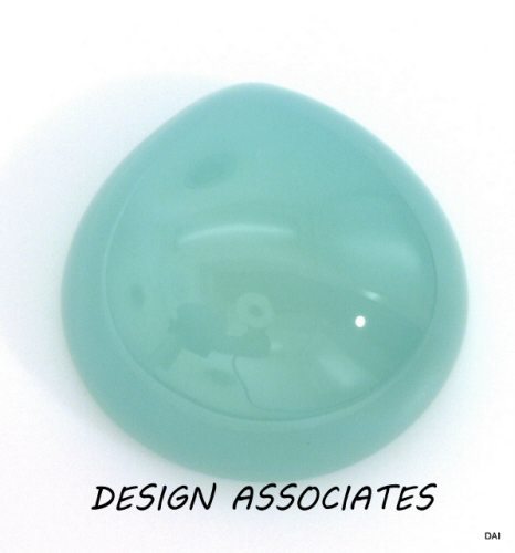 AQUA BLUE NATURAL CHALCEDONY 20X20 MM PEAR CUT CAB OUTSTANDING BLUE COLOR 173613