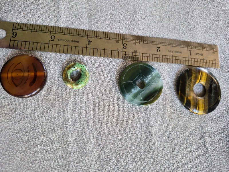 Lot of 9 Polished Stones Cabochons Agate Jasper Jade Asian Red Green Orange Lot1 gallery