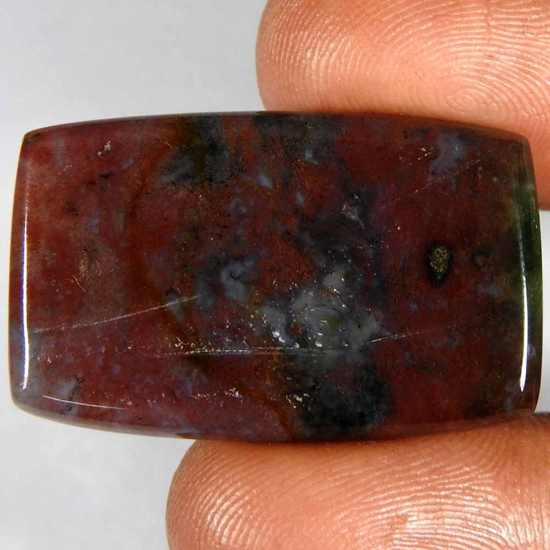 40.35Cts100%Natural Green Moss Agate Cushion Cabochon Loose Gemstones gallery