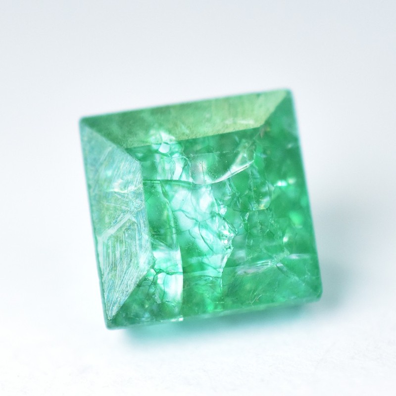 ZAMBIAN Green NATURAL Emerald 8x8mm Square Shape CERTIFIED Loose Gemstone gallery