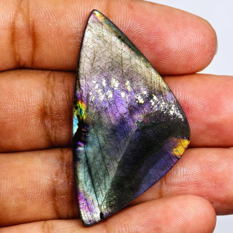 55 Cts Natural Labradorite Cabochon Gemstone For Jewelry 47.7×26.2×6 MM