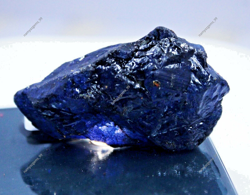 254 Ct NATURAL Translucent Blue Tanzanite Rough Certified Loose Gemstone gallery