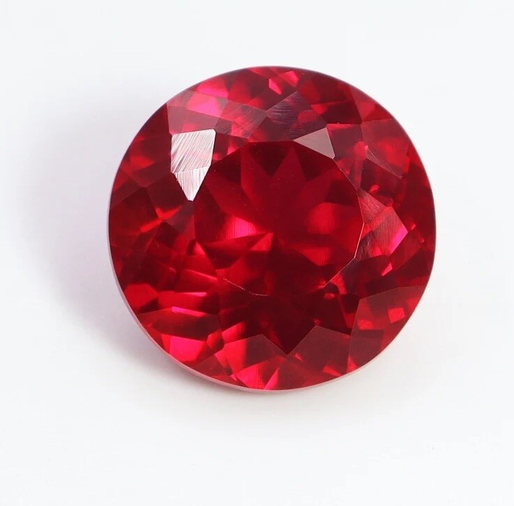 6.5 Ct Natural Round Ruby –Deep Blood Red Flawless Gemstone, Ideal for Ring