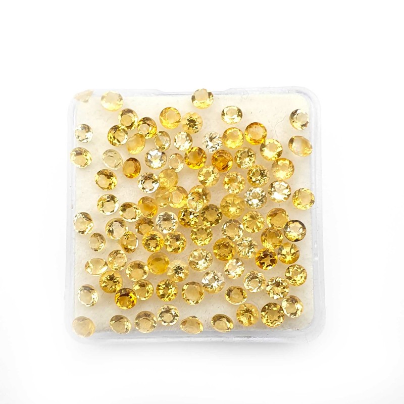 Natural Citrine Round Cut 20 CT Lot 3 MM 190 Pcs (Approx) gallery