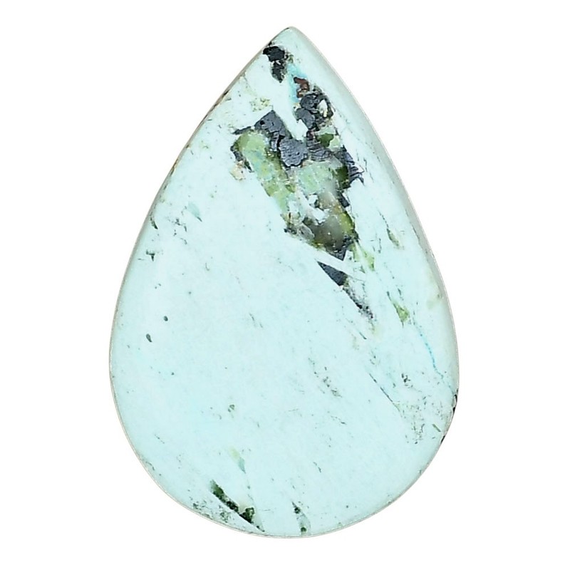 Natural Ocean Green Chrysocolla 32.15x22x5 mm Pear Polished Gemstone LS02229-34