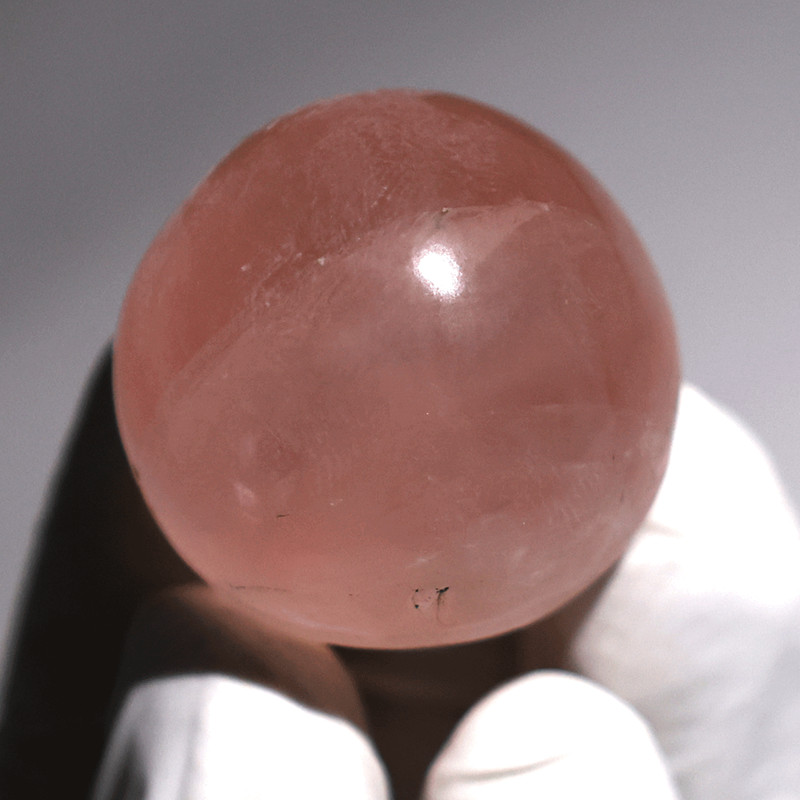193 CTS Natural Gemmy Rose Quartz Hi-Dome 30MM Collector’s Grade Reiki Gemstone