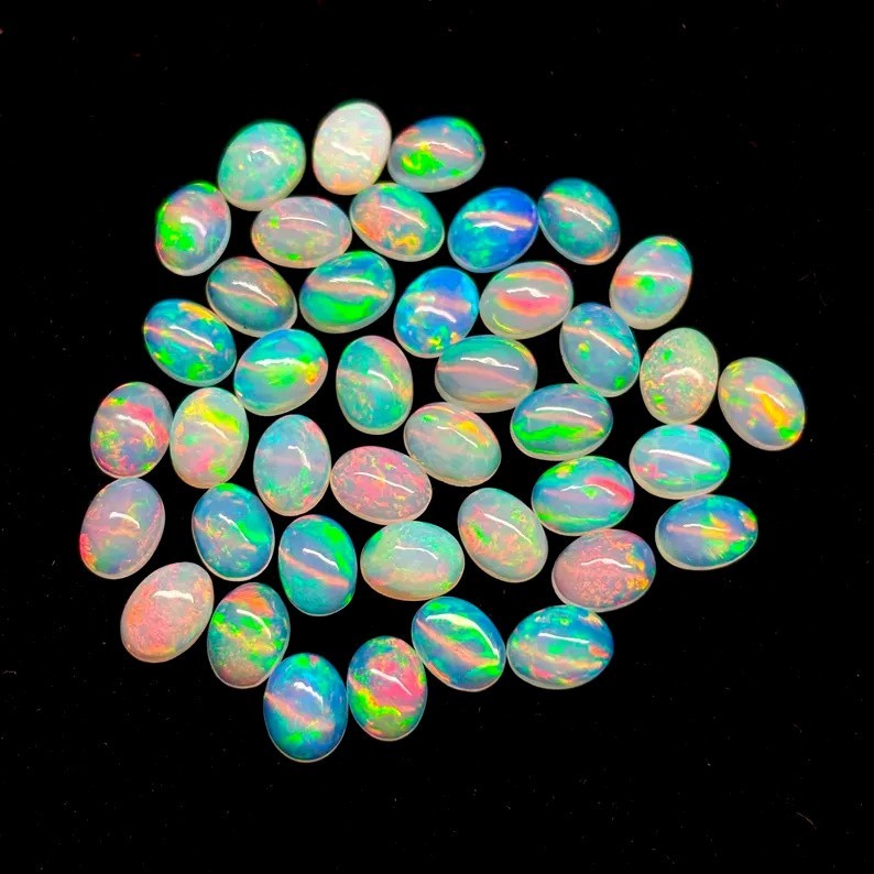 Natural Opal Oval Cabochon Calibrated Loose Gemstone for Jewelry