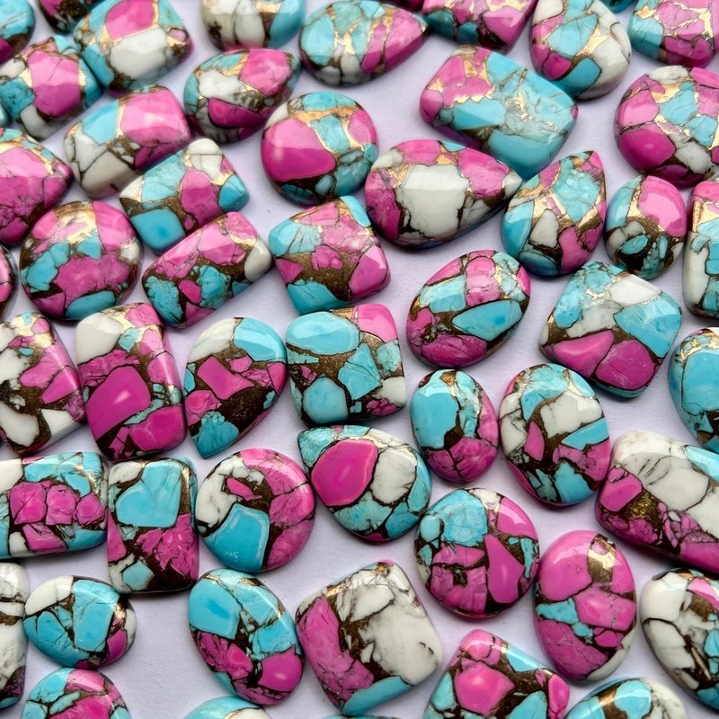 AAA+ Cotton Candy Kingman Turquoise Good Quality Genuine Stone Free Form Lot gallery