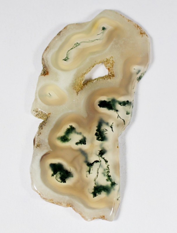 50 Ct 4X24X51 mm Top Natural Green Moss Agate Solar Polish Slice Gemstone KP-92