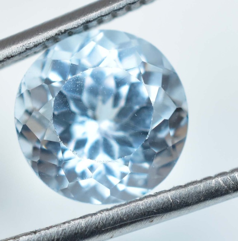 3.90 Ct Natural Namibia Jeremejevite Flawless Certified Round Loose Gemstone gallery