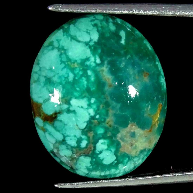 11.60Cts Natural Tibetan Turquoise Oval Cabochon Loose Gemstone 15x18x5mm