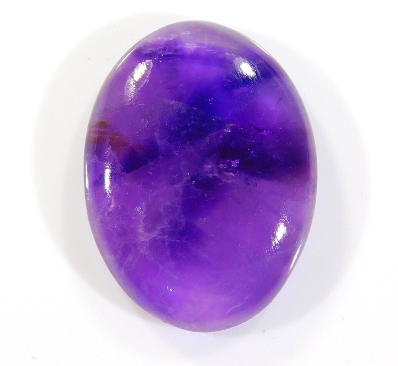 NATURAL AMETHYST LACE AGATE OVAL CABOCHON GEMSTONE 31x27x8 MM 61.CT DD=0388