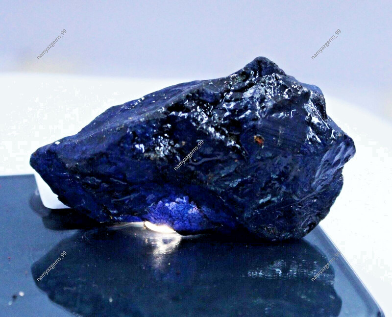 254 Ct NATURAL Translucent Blue Tanzanite Rough Certified Loose Gemstone gallery