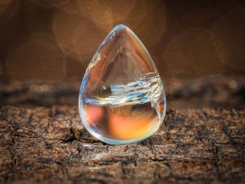 2.65 Carat Golden Rainbow Moonstone Gemstone Cabochon 10x7x5 MM Pear Shape
