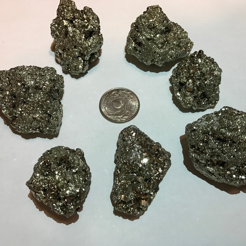 500 Carat Lots of Unsearched Natural Pyrite Rough + a FREE Faceted Gemstone gallery