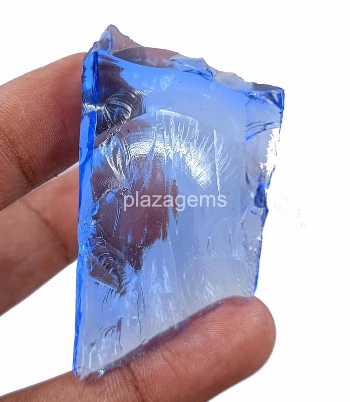 97 Ct Natural Royal Blue Tanzanite Transparent Certified Rough Gemstone 4SUP gallery