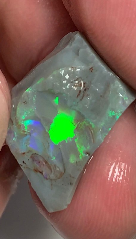 Lightning Ridge Opal Rough Gem, Dark Base, Australian Opal.