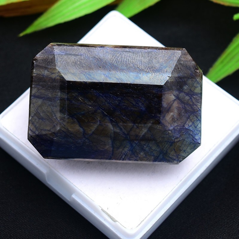 350 Cts Natural Blue Sapphire 44mm*29mm Cushion Cut Stunning Huge Loose Gemstone
