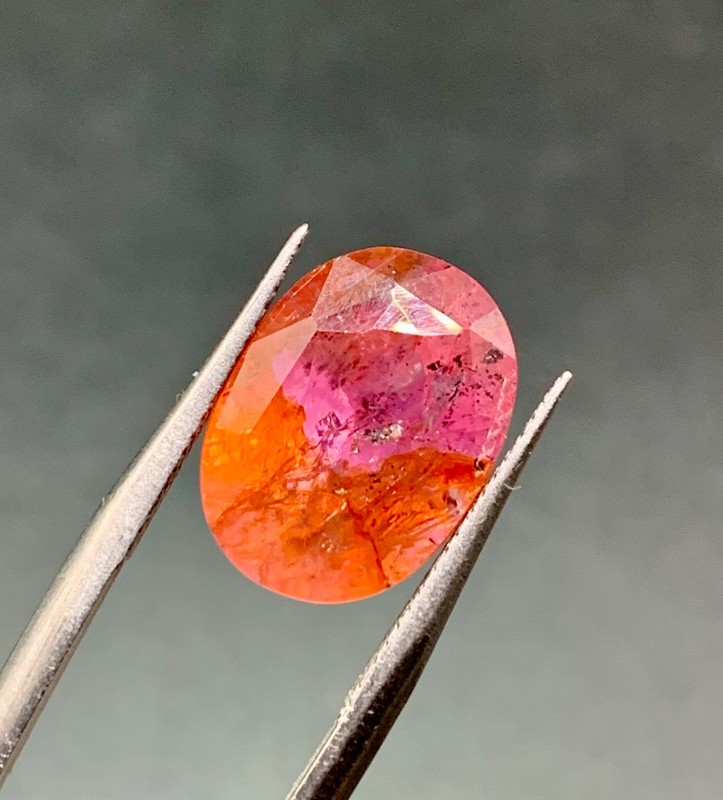 9.1 Ct Padparadscha Pink Orange Sapphire Unheated Afghanistan Loose Faceted Gem