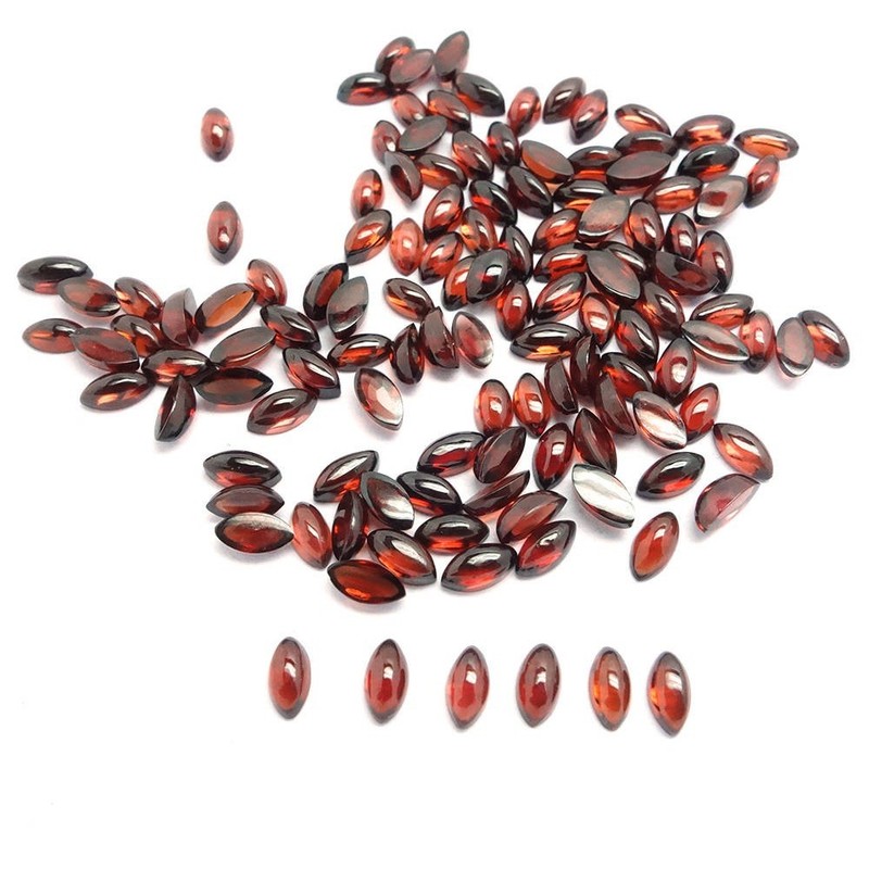 Natural Garnet Mozambique Marquise Cabochon 5x10mm To 6x12mm Loose Gemstone