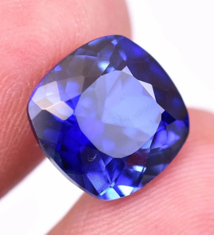 AGL Certified 37 Ct Natural Blue Sapphire Cushion Cut Flawless Loose Gemstone gallery