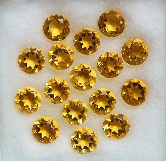 Natural Citrine Round Faceted Cut 3mm To 10mm Loose Gemstone gallery