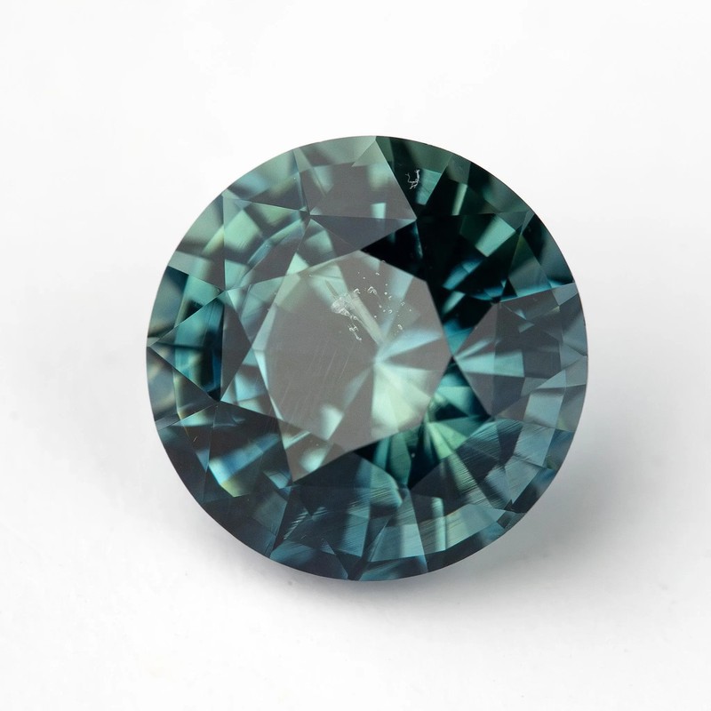 Unheated Madagascar Loose Gem: Natural Teal Blue Green Sapphire 1.85ct, 7.1x5mm gallery