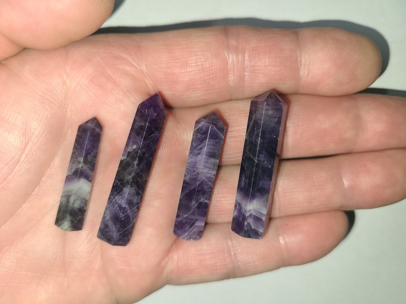 Natural Purple Amethyst Single Terminal Gemstone Pencil Points gallery